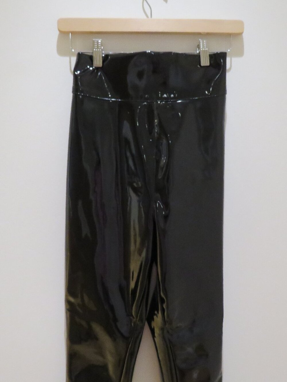 HOUSE OF CB Harmony Black Patent Vinyl High Waisted Pants XS Baddie Mob Wives - Picture 4 of 13
